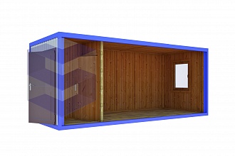 Утепленная металлическая бытовка МБ-3